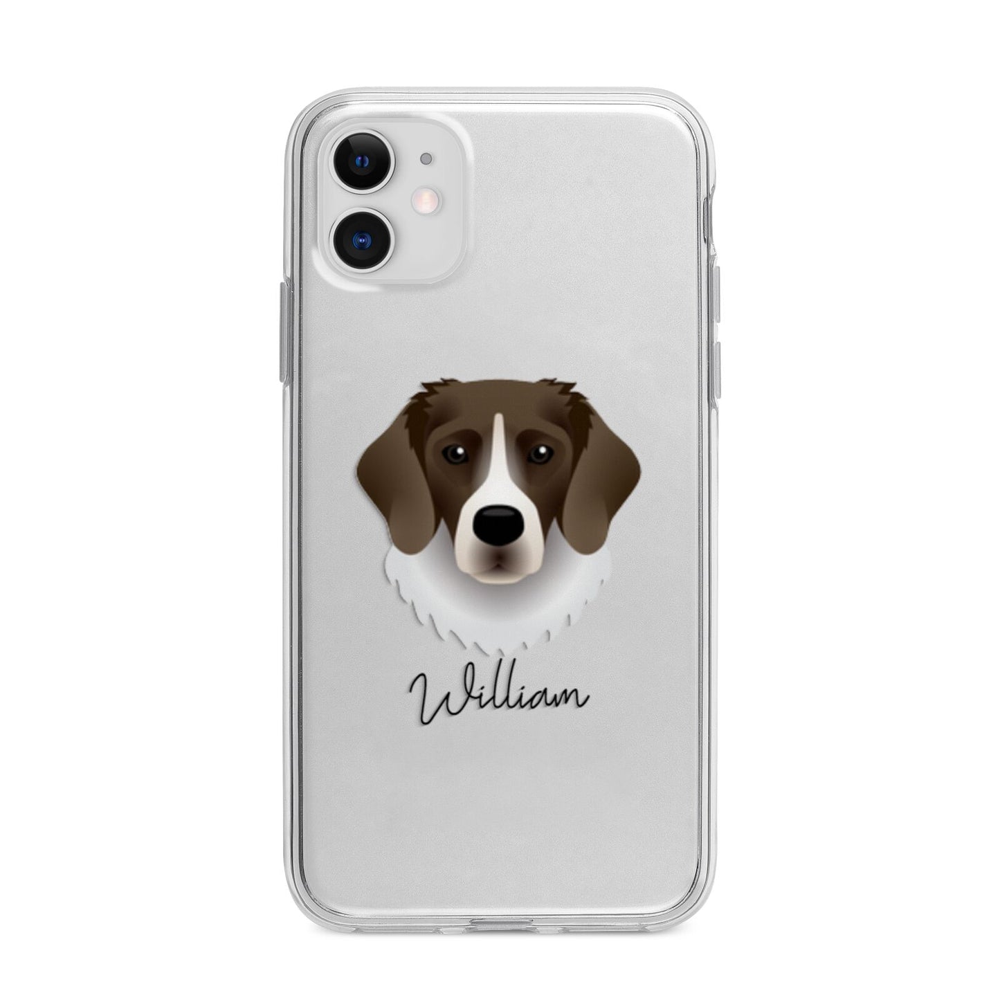 Stabyhoun Personalised Apple iPhone 11 in White with Bumper Case