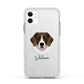 Stabyhoun Personalised Apple iPhone 11 in White with White Impact Case