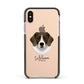 Stabyhoun Personalised Apple iPhone Xs Impact Case Black Edge on Gold Phone
