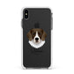 Stabyhoun Personalised Apple iPhone Xs Max Impact Case White Edge on Black Phone