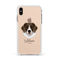 Stabyhoun Personalised Apple iPhone Xs Max Impact Case White Edge on Gold Phone