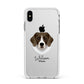 Stabyhoun Personalised Apple iPhone Xs Max Impact Case White Edge on Silver Phone