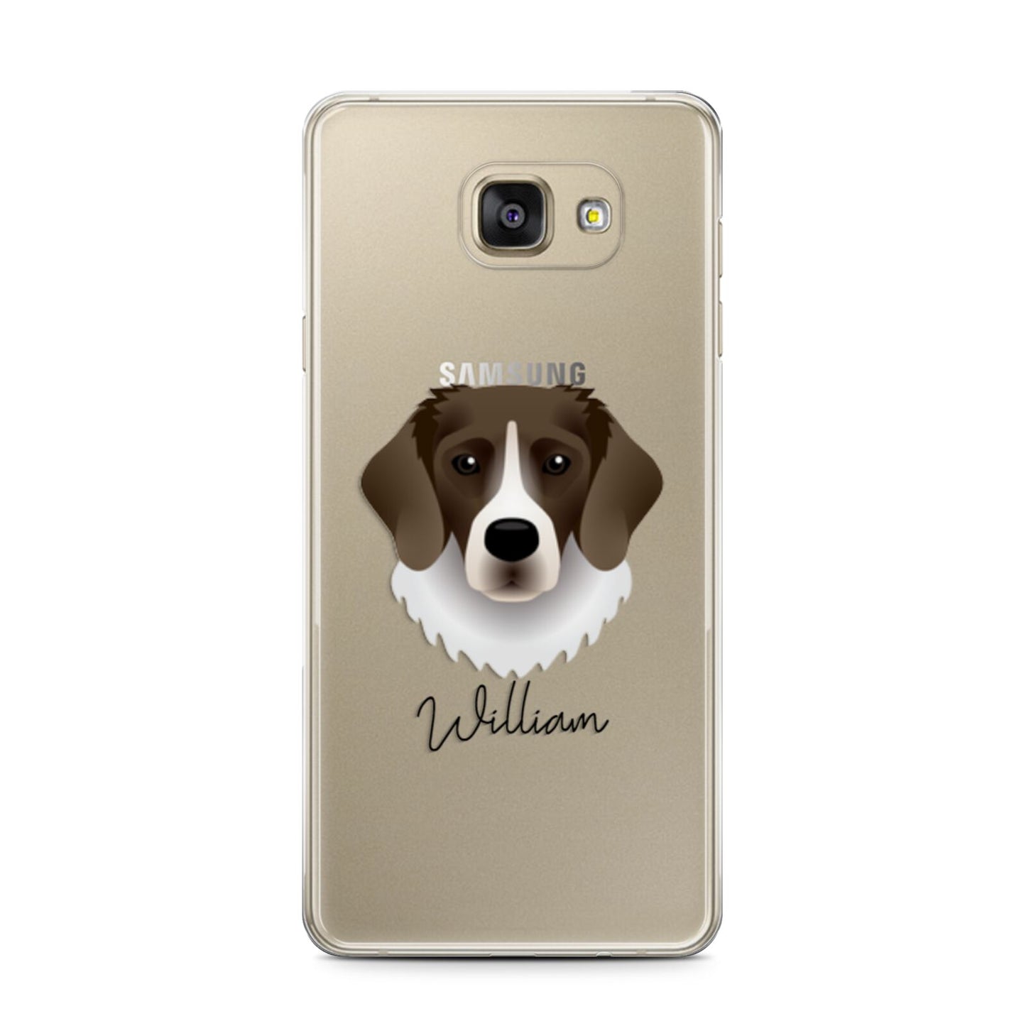 Stabyhoun Personalised Samsung Galaxy A7 2016 Case on gold phone
