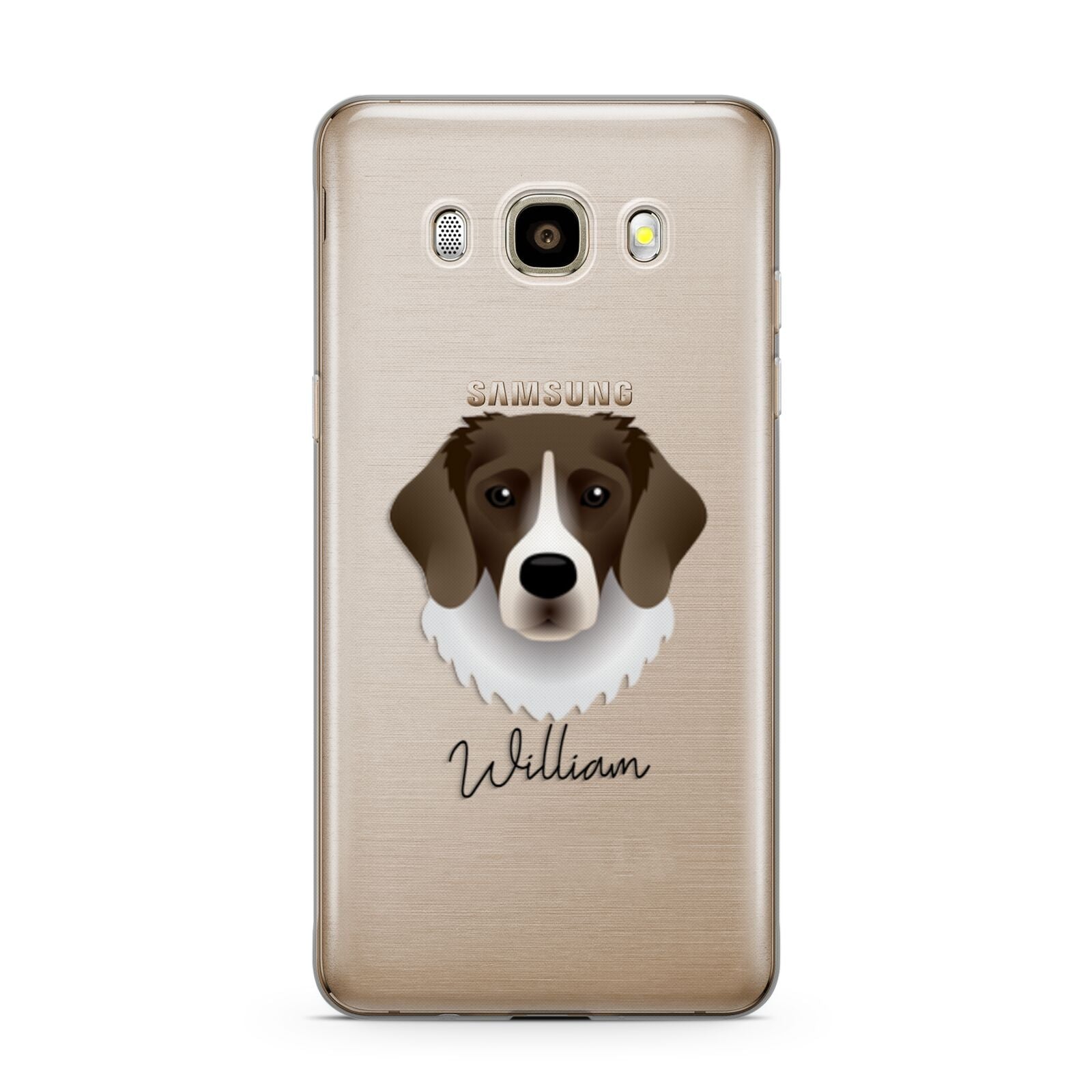 Stabyhoun Personalised Samsung Galaxy J7 2016 Case on gold phone