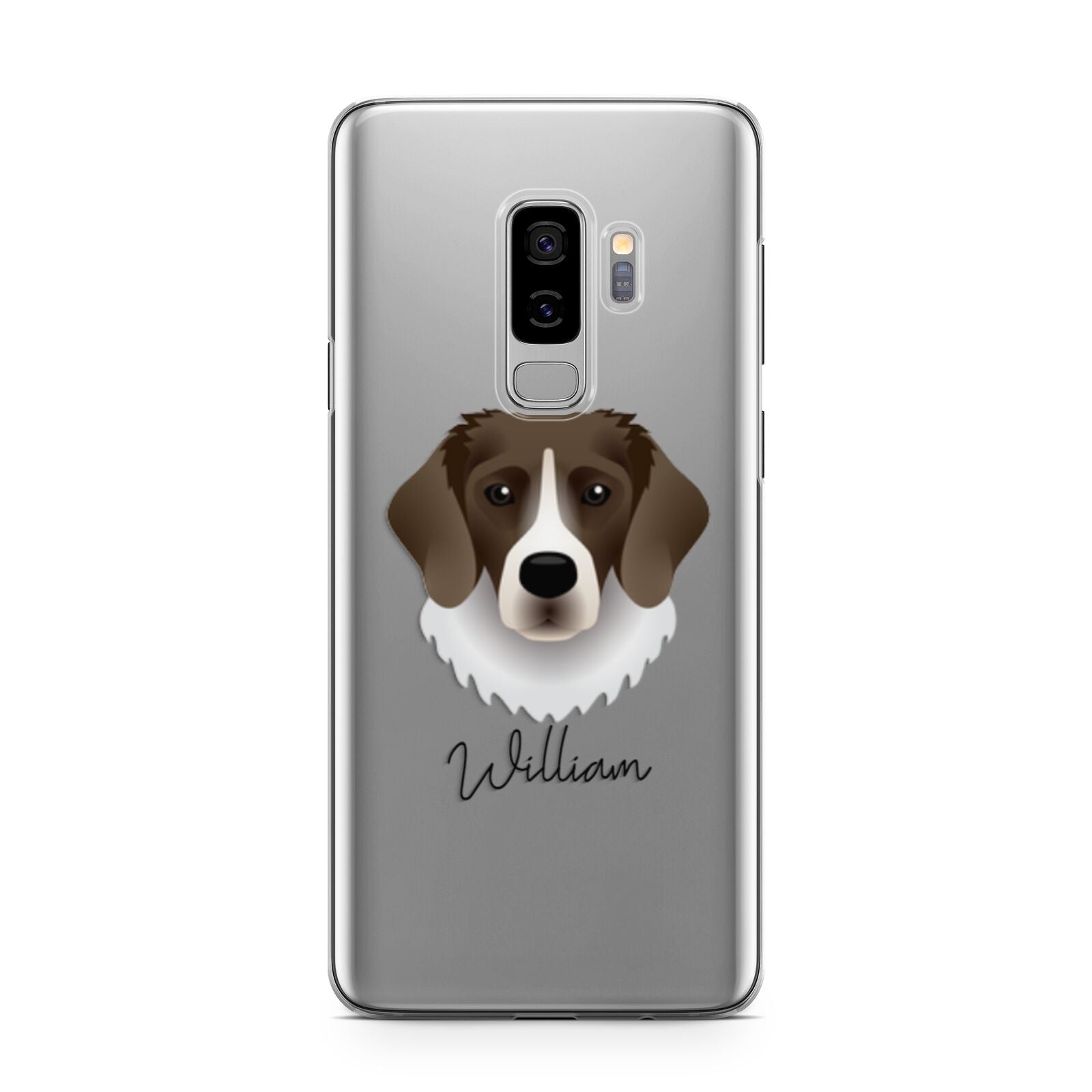 Stabyhoun Personalised Samsung Galaxy S9 Plus Case on Silver phone