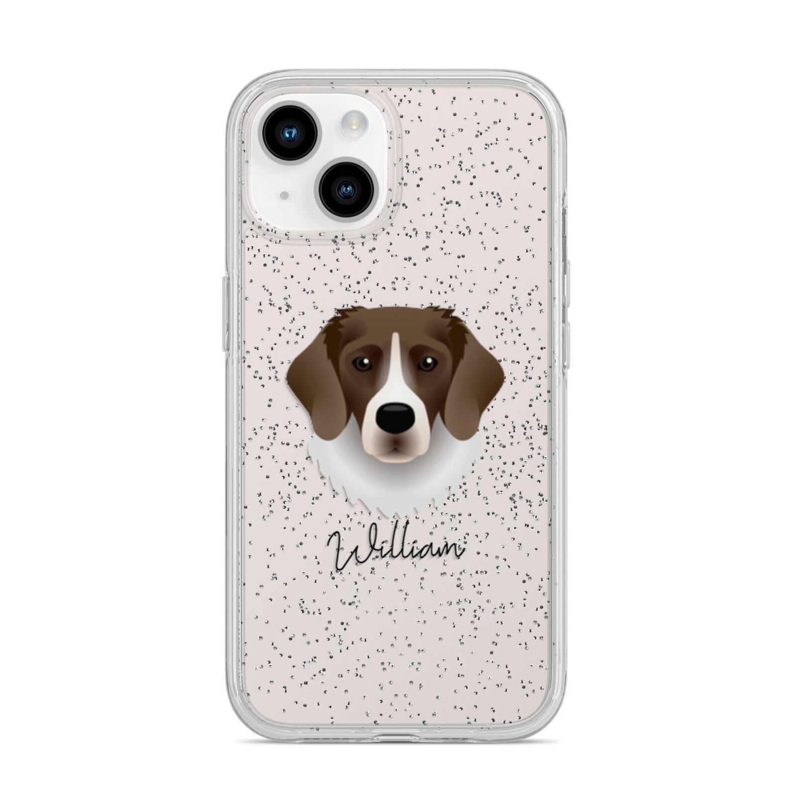 Stabyhoun Personalised iPhone 14 Glitter Tough Case Starlight