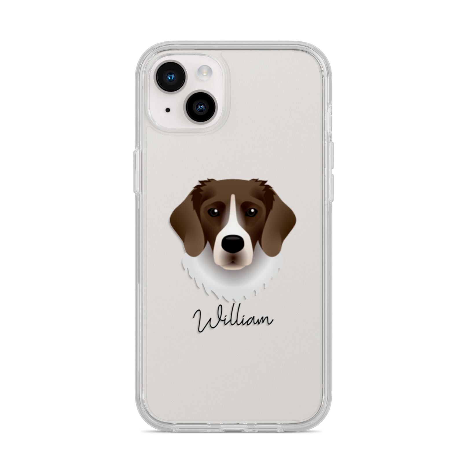 Stabyhoun Personalised iPhone 14 Plus Clear Tough Case Starlight