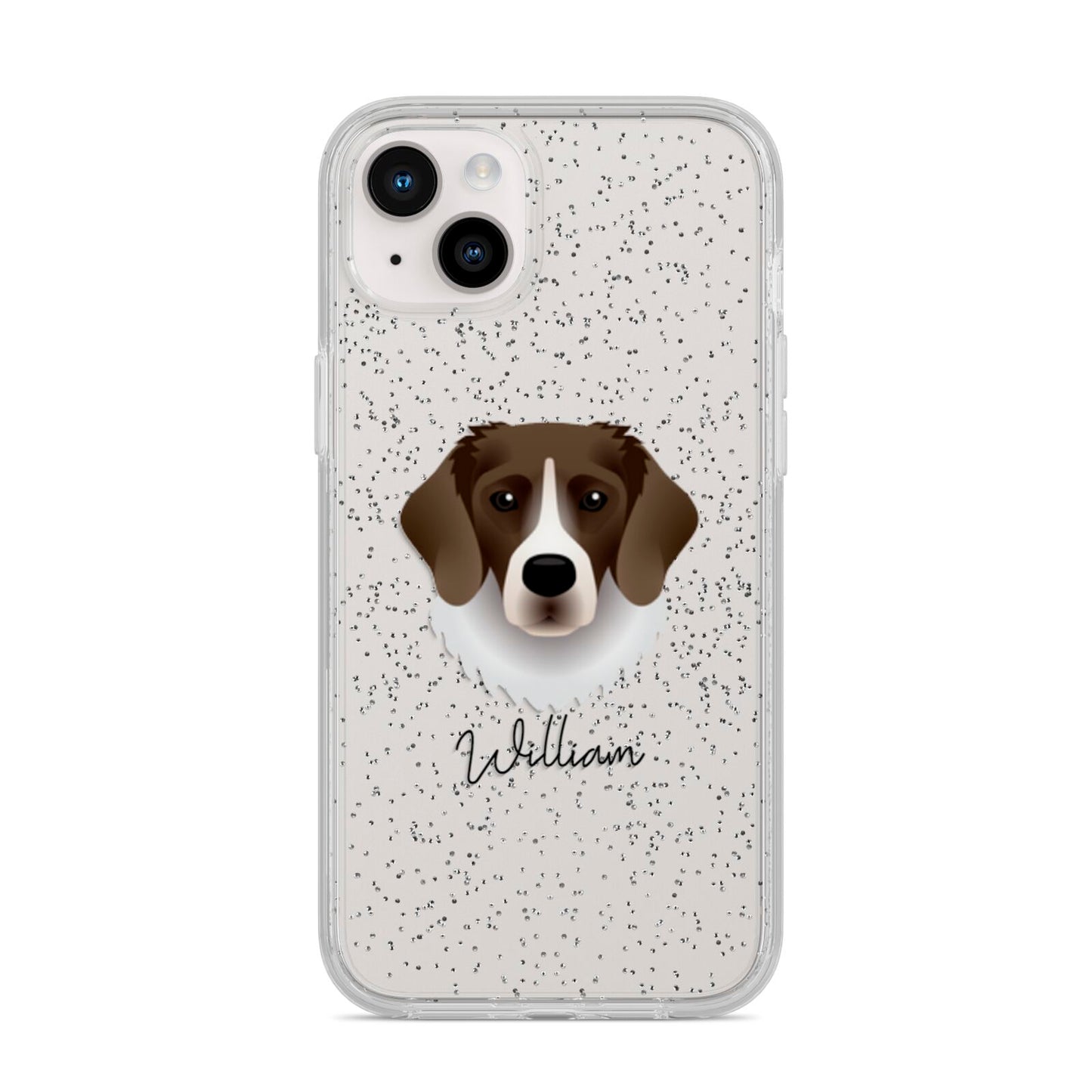 Stabyhoun Personalised iPhone 14 Plus Glitter Tough Case Starlight