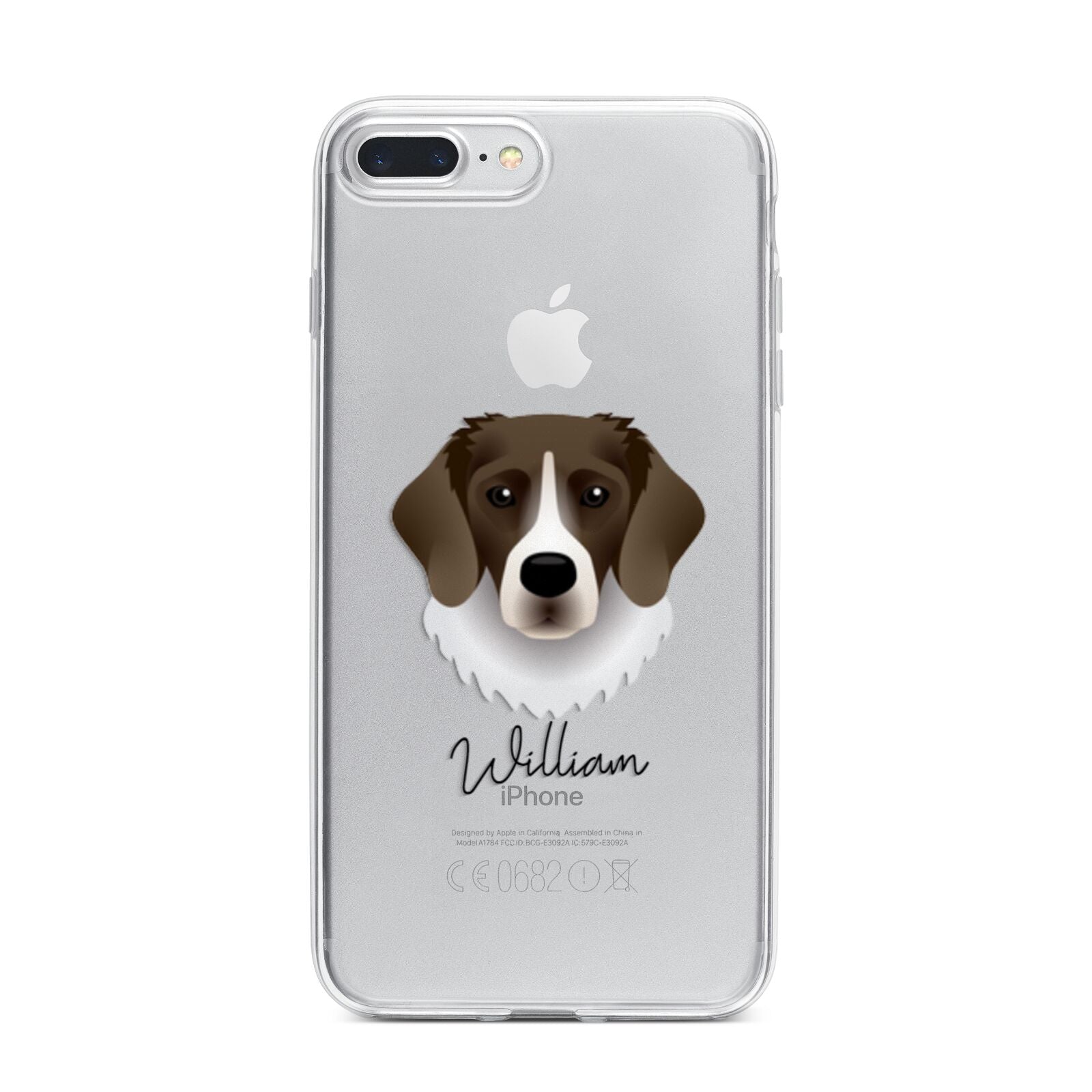 Stabyhoun Personalised iPhone 7 Plus Bumper Case on Silver iPhone