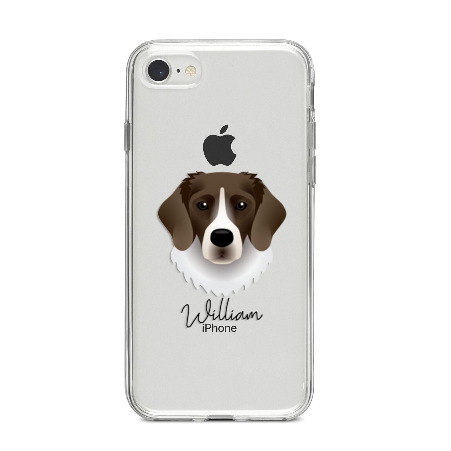 Stabyhoun Personalised iPhone 8 Bumper Case on Silver iPhone