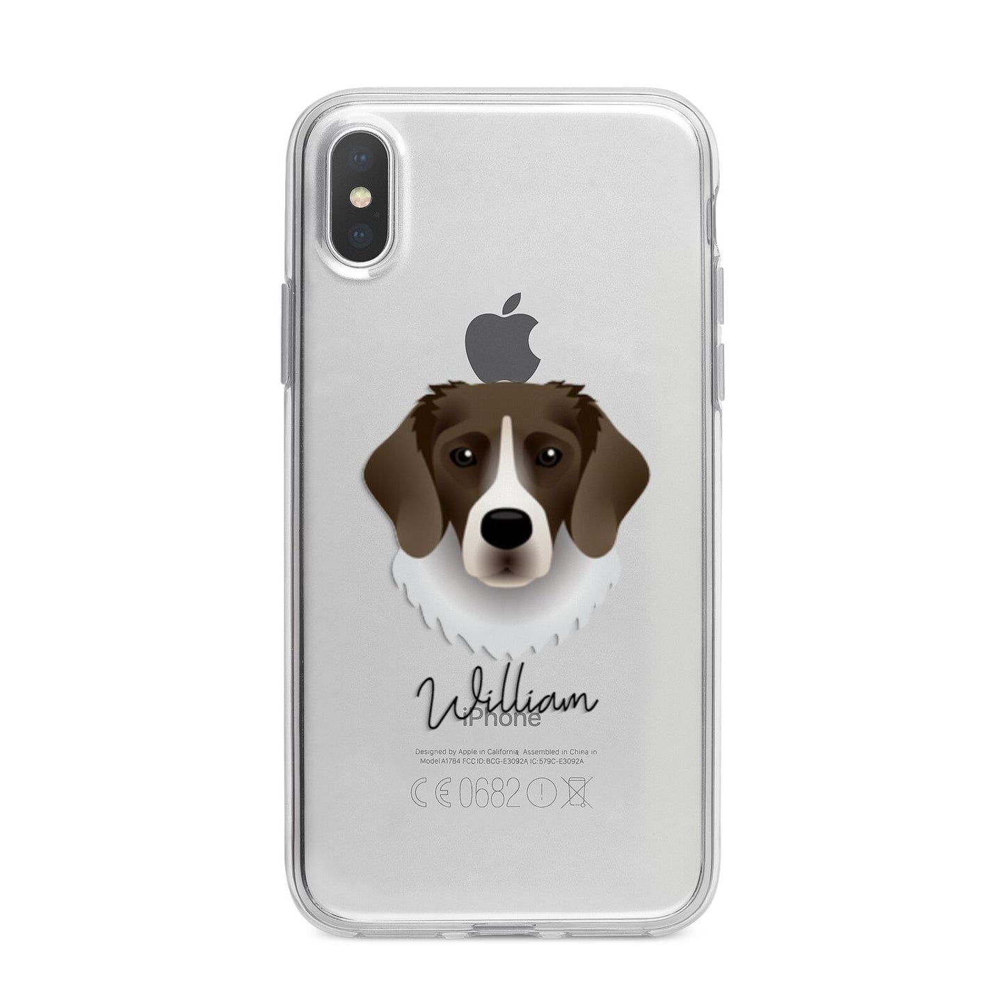 Stabyhoun Personalised iPhone X Bumper Case on Silver iPhone Alternative Image 1