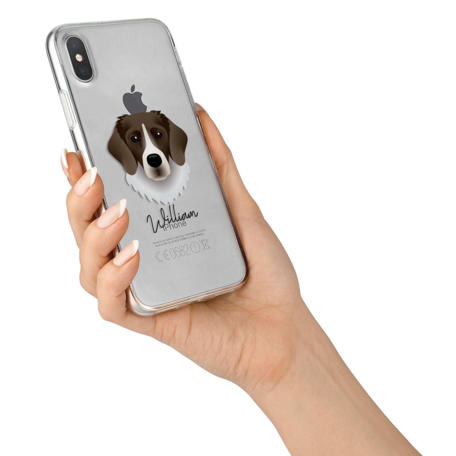 Stabyhoun Personalised iPhone X Bumper Case on Silver iPhone Alternative Image 2