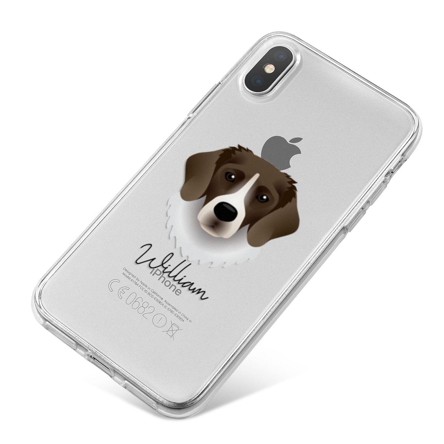 Stabyhoun Personalised iPhone X Bumper Case on Silver iPhone