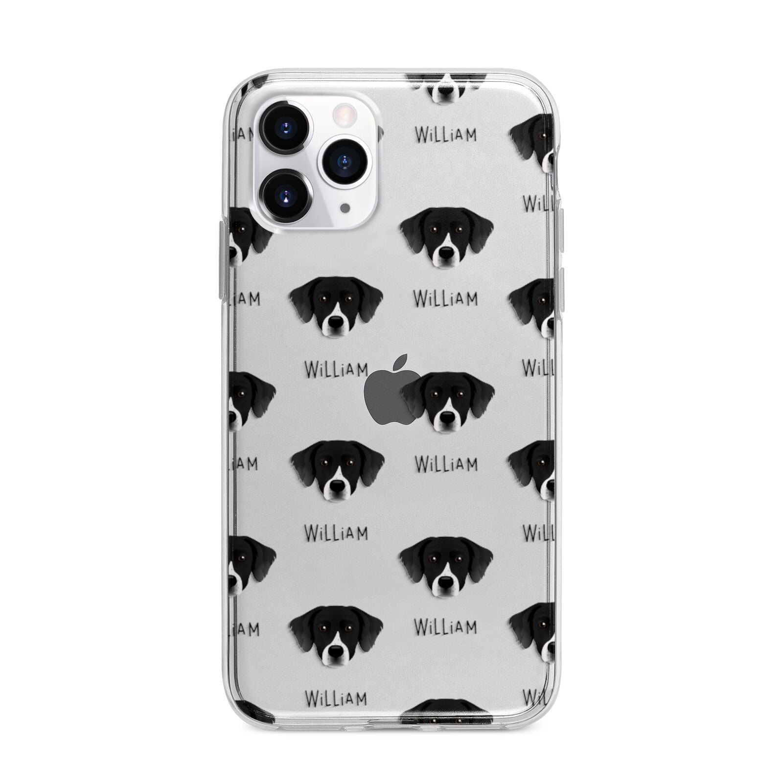 Staffador Icon with Name Apple iPhone 11 Pro Max in Silver with Bumper Case