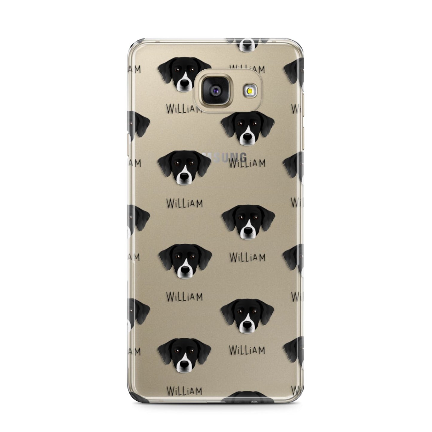 Staffador Icon with Name Samsung Galaxy A7 2016 Case on gold phone