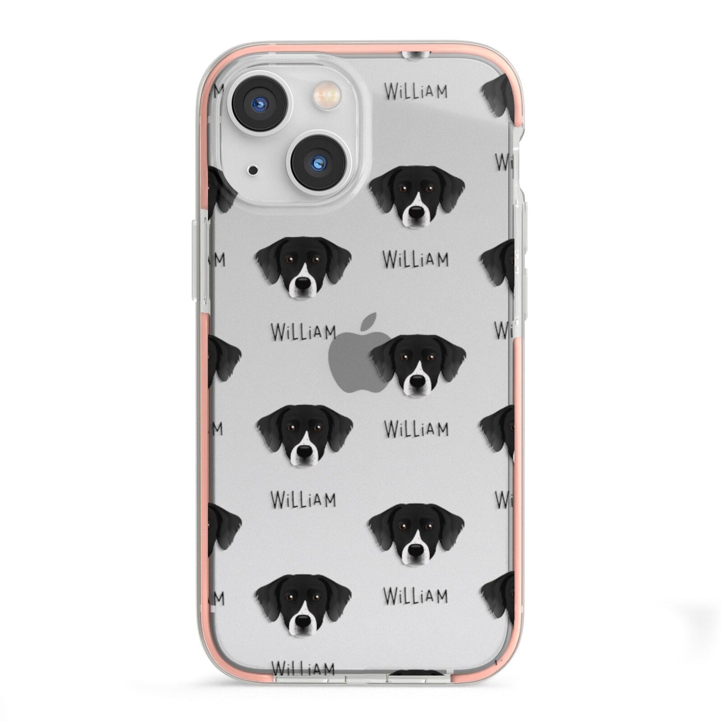Staffador Icon with Name iPhone 13 Mini TPU Impact Case with Pink Edges