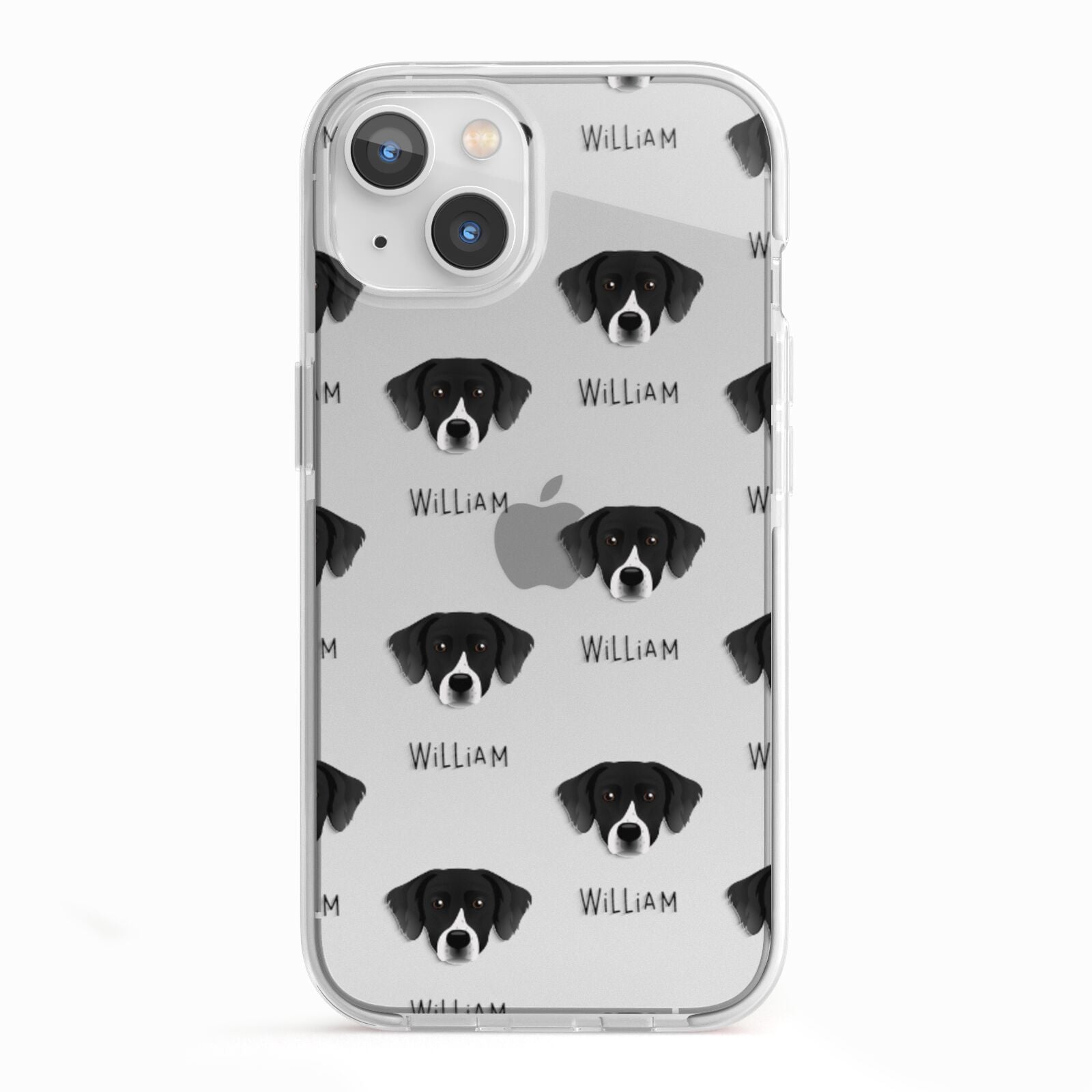 Staffador Icon with Name iPhone 13 TPU Impact Case with White Edges
