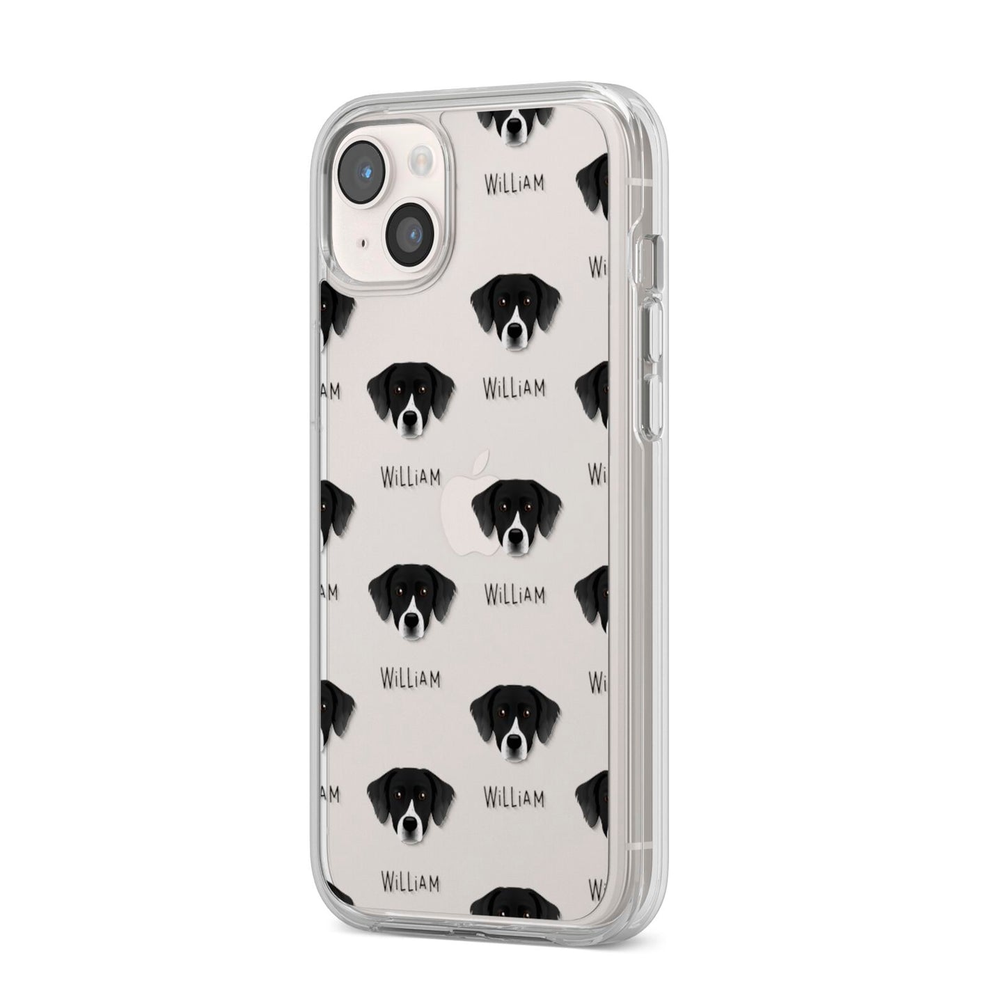 Staffador Icon with Name iPhone 14 Plus Clear Tough Case Starlight Angled Image