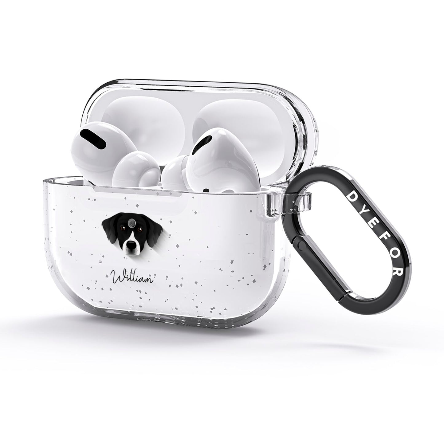 Staffador Personalised AirPods Glitter Case 3rd Gen Side Image