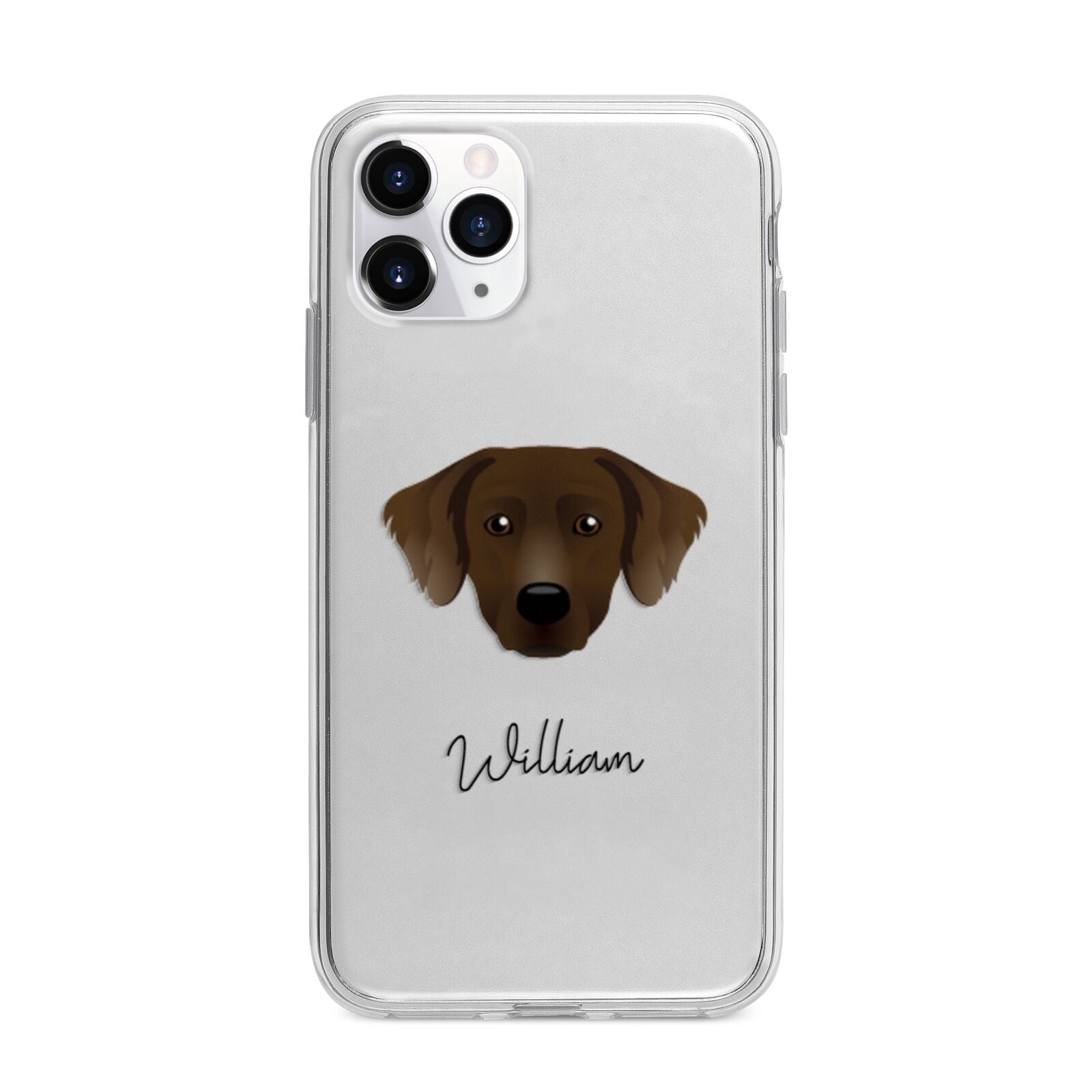 Staffador Personalised Apple iPhone 11 Pro in Silver with Bumper Case