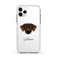 Staffador Personalised Apple iPhone 11 Pro in Silver with White Impact Case