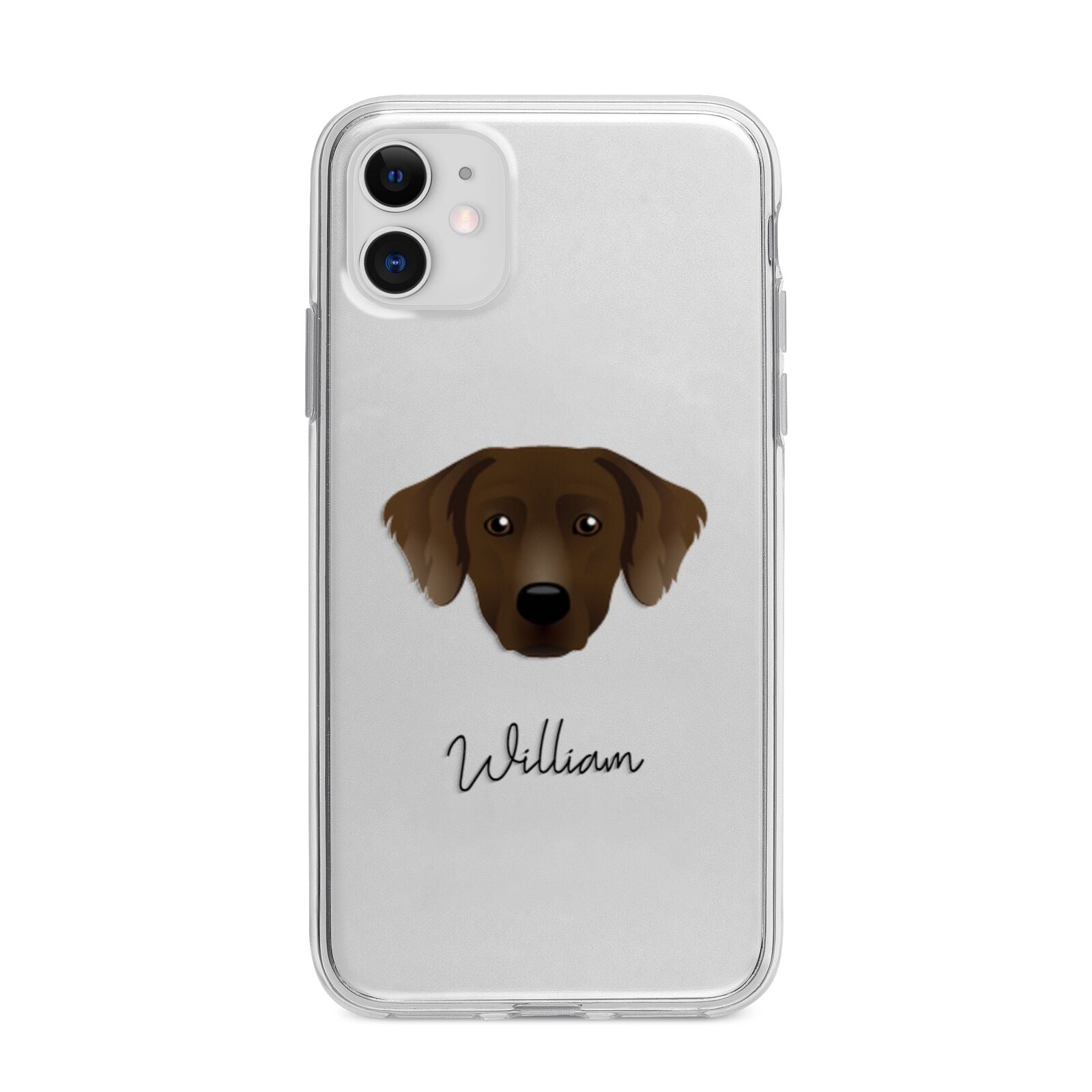 Staffador Personalised Apple iPhone 11 in White with Bumper Case