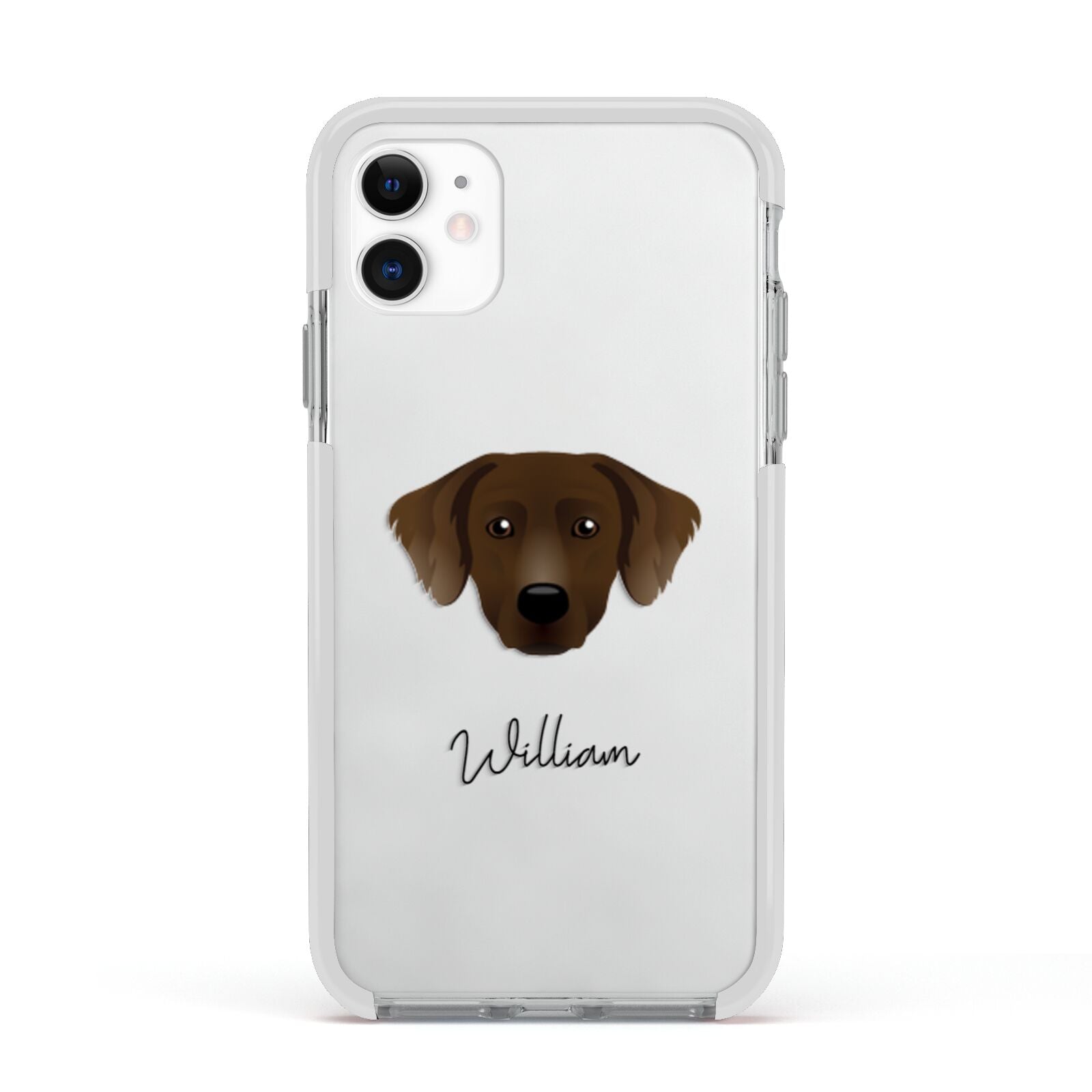 Staffador Personalised Apple iPhone 11 in White with White Impact Case