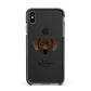 Staffador Personalised Apple iPhone Xs Max Impact Case Black Edge on Black Phone