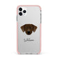 Staffador Personalised iPhone 11 Pro Max Impact Pink Edge Case