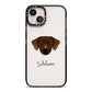 Staffador Personalised iPhone 13 Black Impact Case on Silver phone