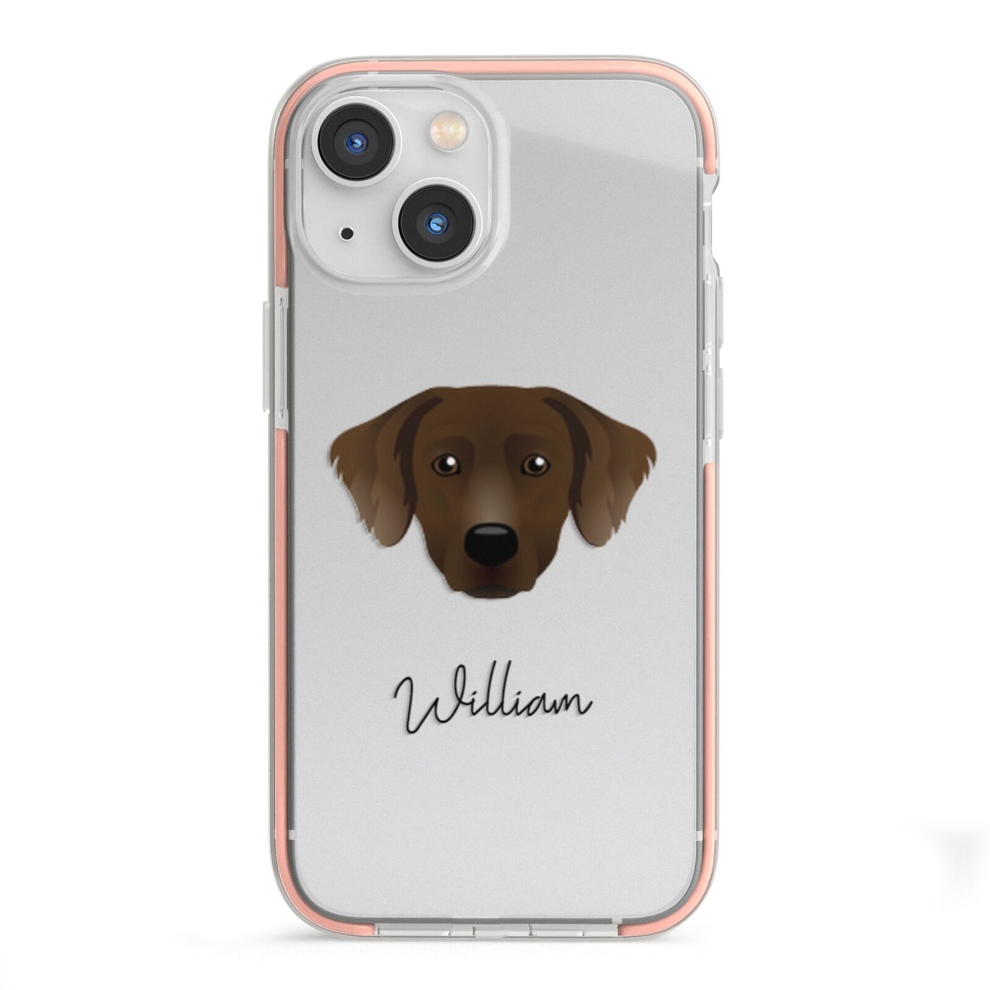 Staffador Personalised iPhone 13 Mini TPU Impact Case with Pink Edges