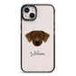 Staffador Personalised iPhone 14 Plus Black Impact Case on Silver phone