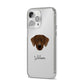 Staffador Personalised iPhone 14 Pro Max Clear Tough Case Silver Angled Image