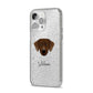 Staffador Personalised iPhone 14 Pro Max Glitter Tough Case Silver Angled Image