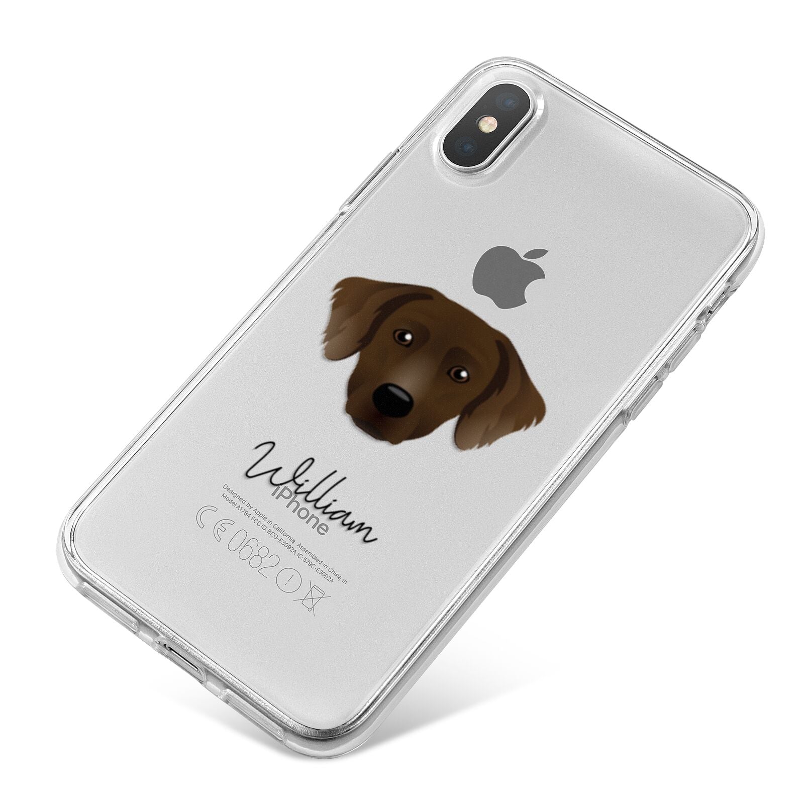 Staffador Personalised iPhone X Bumper Case on Silver iPhone
