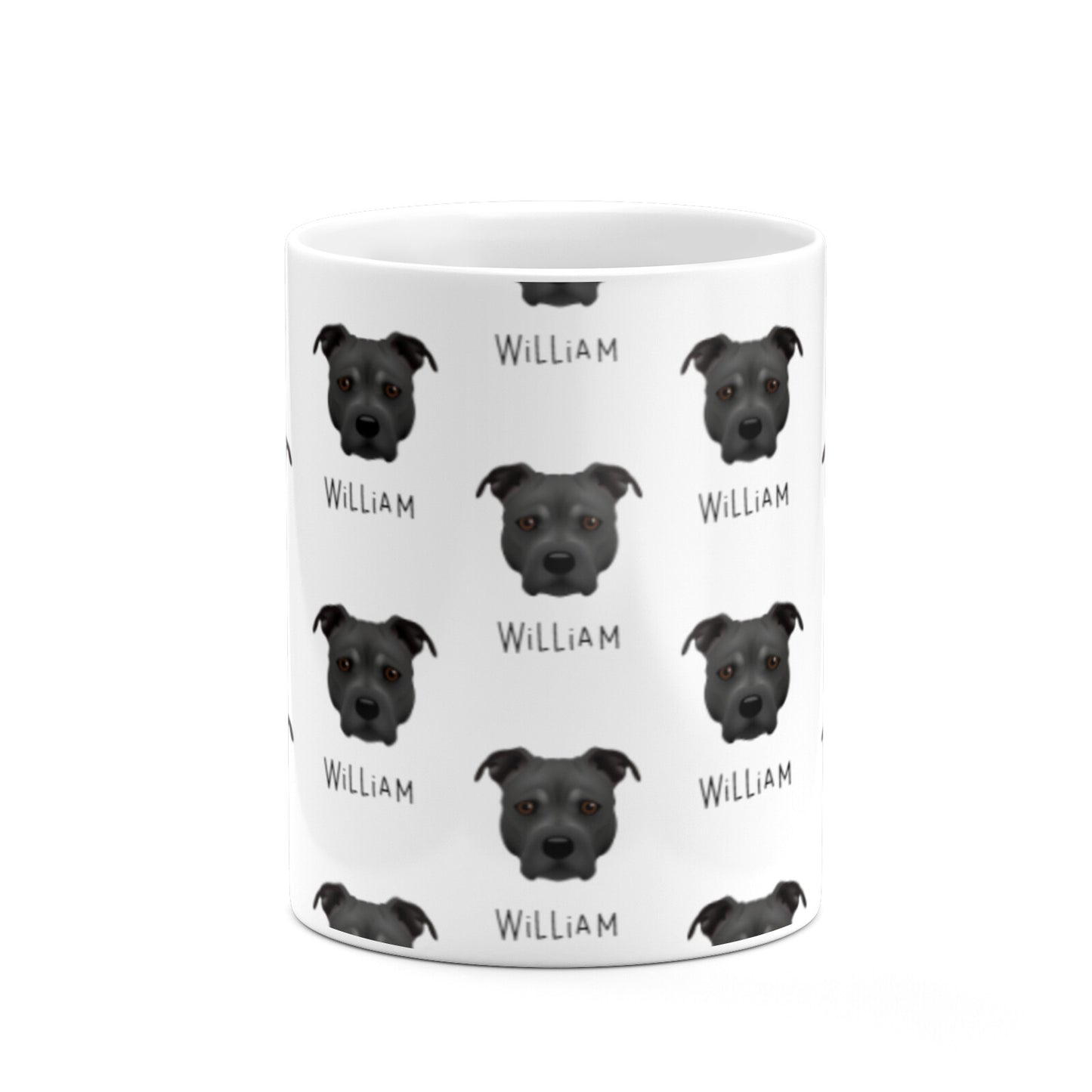 Staffordshire Bull Terrier Icon with Name 10oz Mug Alternative Image 7