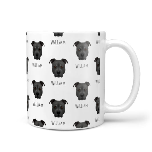 Staffordshire Bull Terrier Icon with Name 10oz Mug