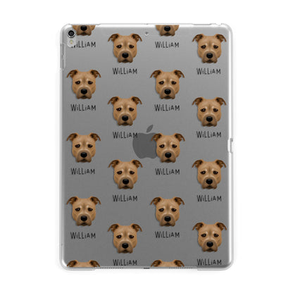 Staffordshire Bull Terrier Icon with Name Apple iPad Silver Case