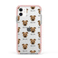 Staffordshire Bull Terrier Icon with Name Apple iPhone 11 in White with Pink Impact Case