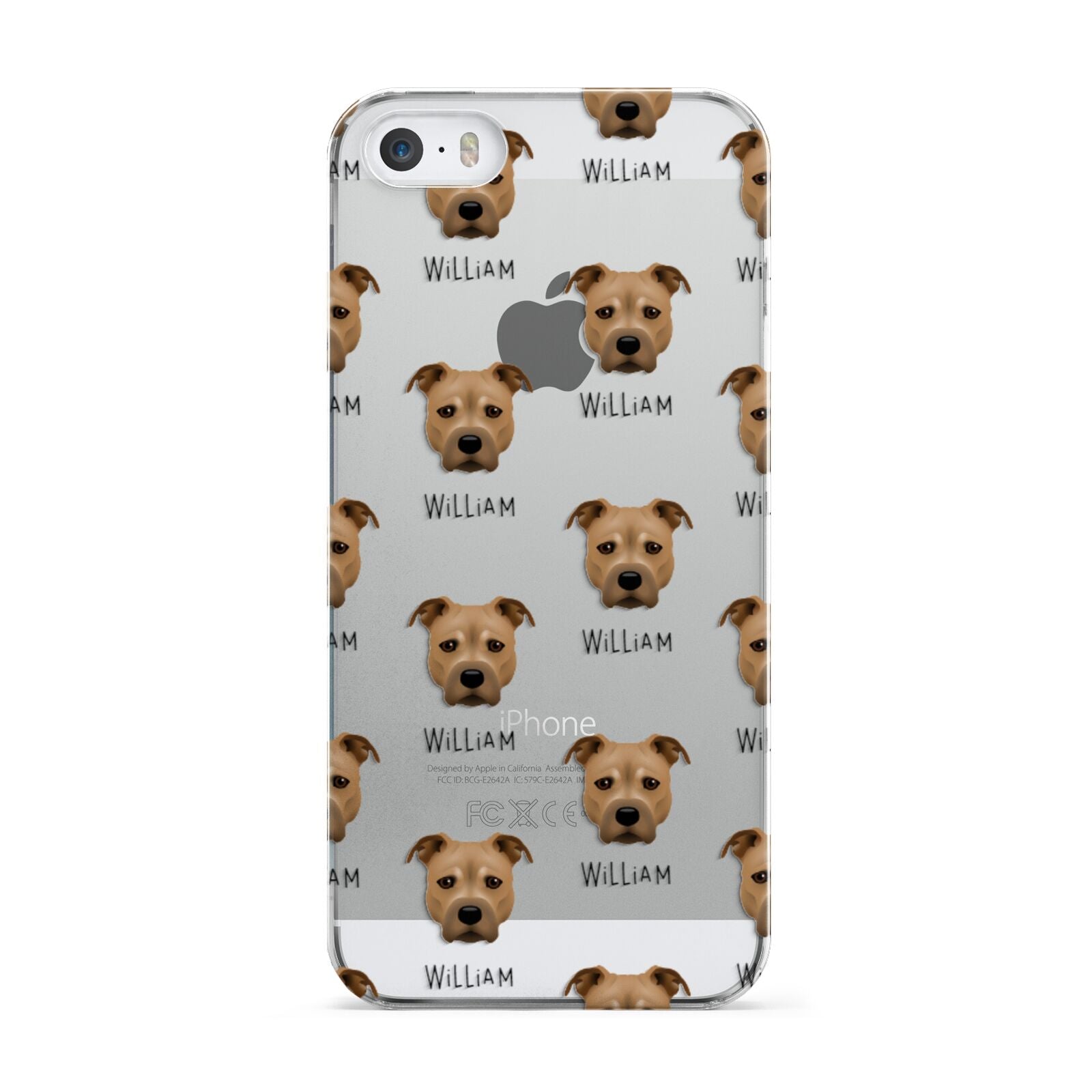 Staffordshire Bull Terrier Icon with Name Apple iPhone 5 Case