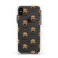 Staffordshire Bull Terrier Icon with Name Apple iPhone Xs Impact Case White Edge on Black Phone