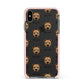 Staffordshire Bull Terrier Icon with Name Apple iPhone Xs Max Impact Case Pink Edge on Black Phone