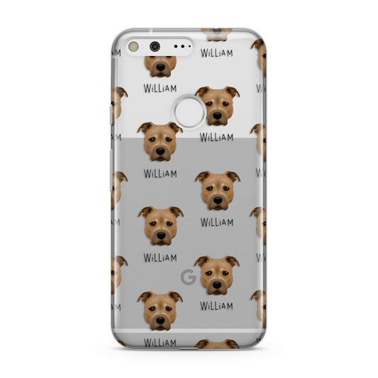 Staffordshire Bull Terrier Icon with Name Google Pixel Case