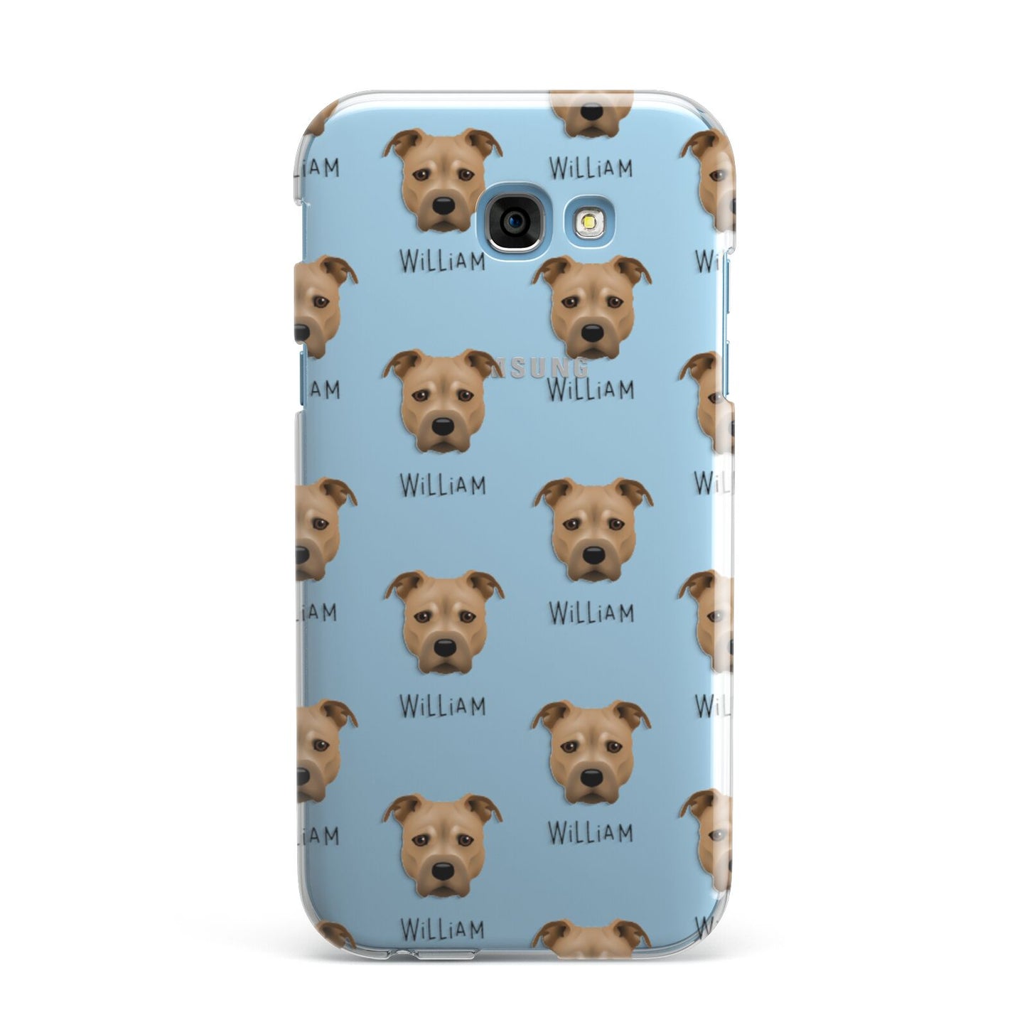 Staffordshire Bull Terrier Icon with Name Samsung Galaxy A7 2017 Case