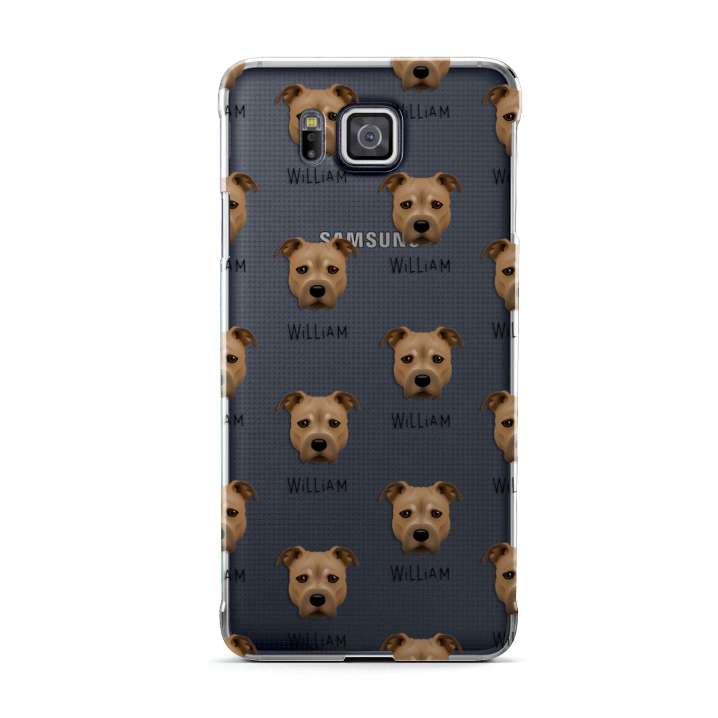 Staffordshire Bull Terrier Icon with Name Samsung Galaxy Alpha Case