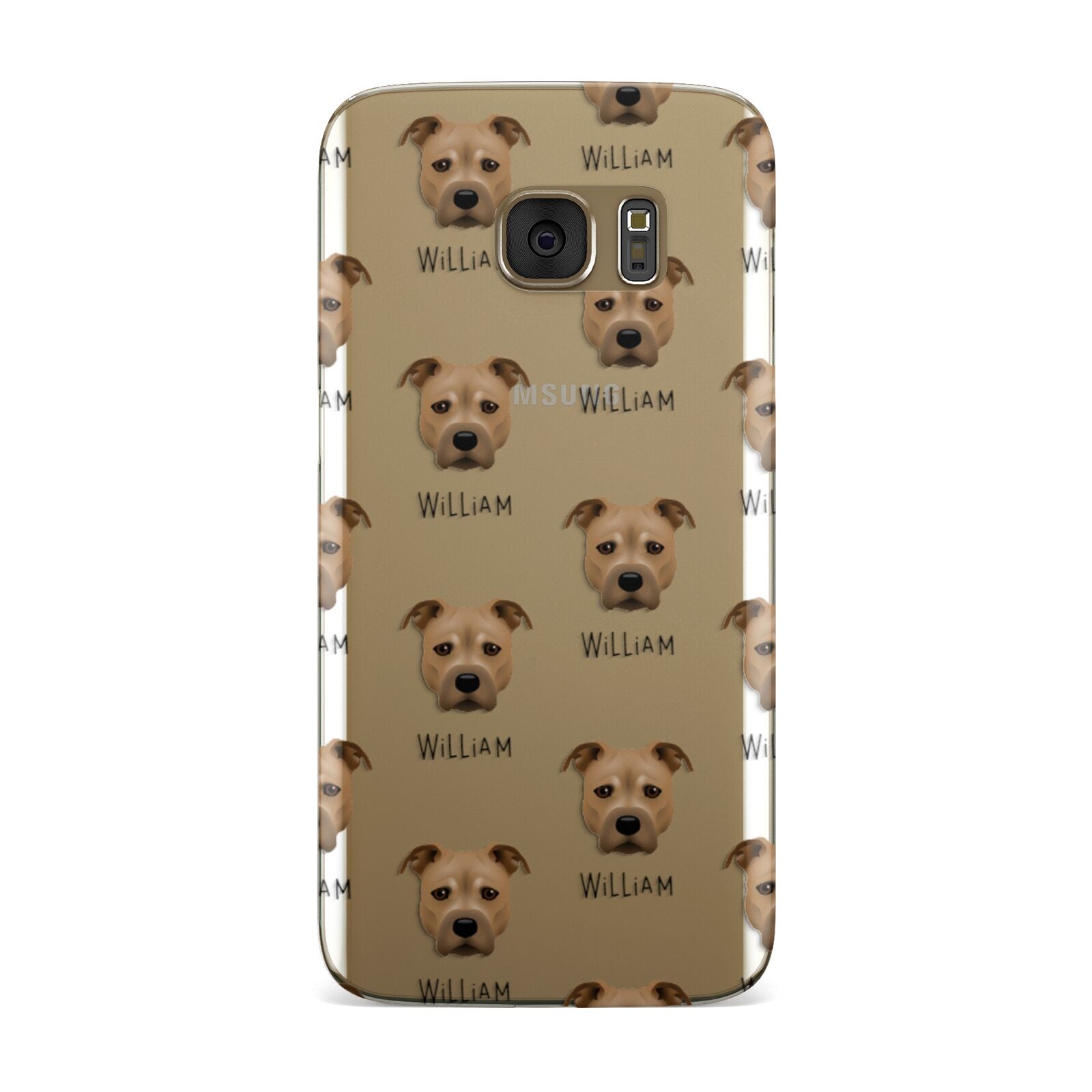 Staffordshire Bull Terrier Icon with Name Samsung Galaxy Case