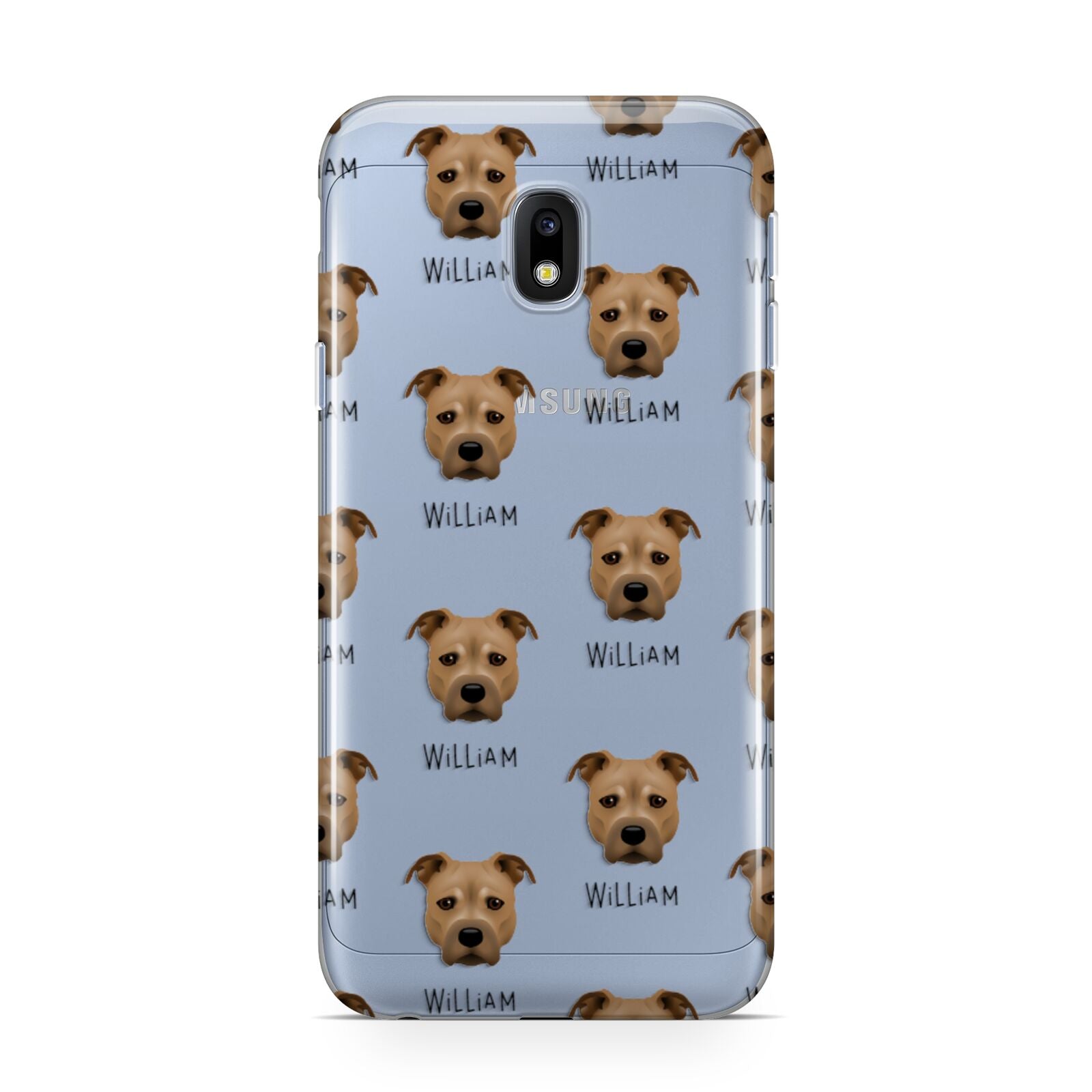 Staffordshire Bull Terrier Icon with Name Samsung Galaxy J3 2017 Case