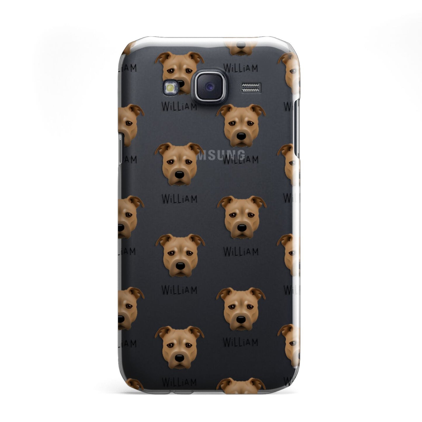 Staffordshire Bull Terrier Icon with Name Samsung Galaxy J5 Case