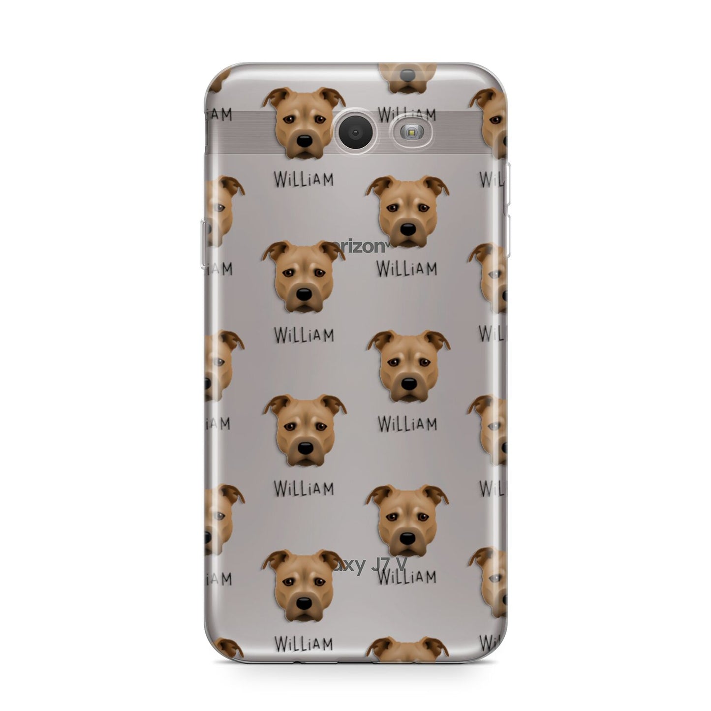 Staffordshire Bull Terrier Icon with Name Samsung Galaxy J7 2017 Case