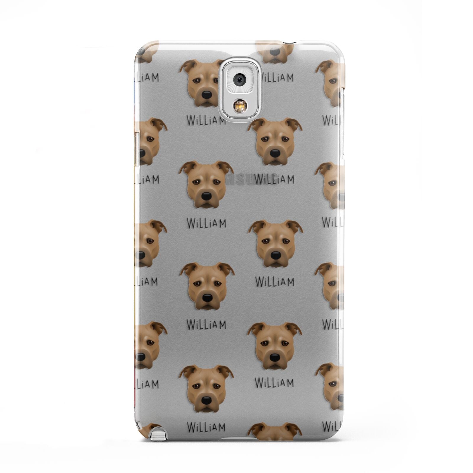 Staffordshire Bull Terrier Icon with Name Samsung Galaxy Note 3 Case